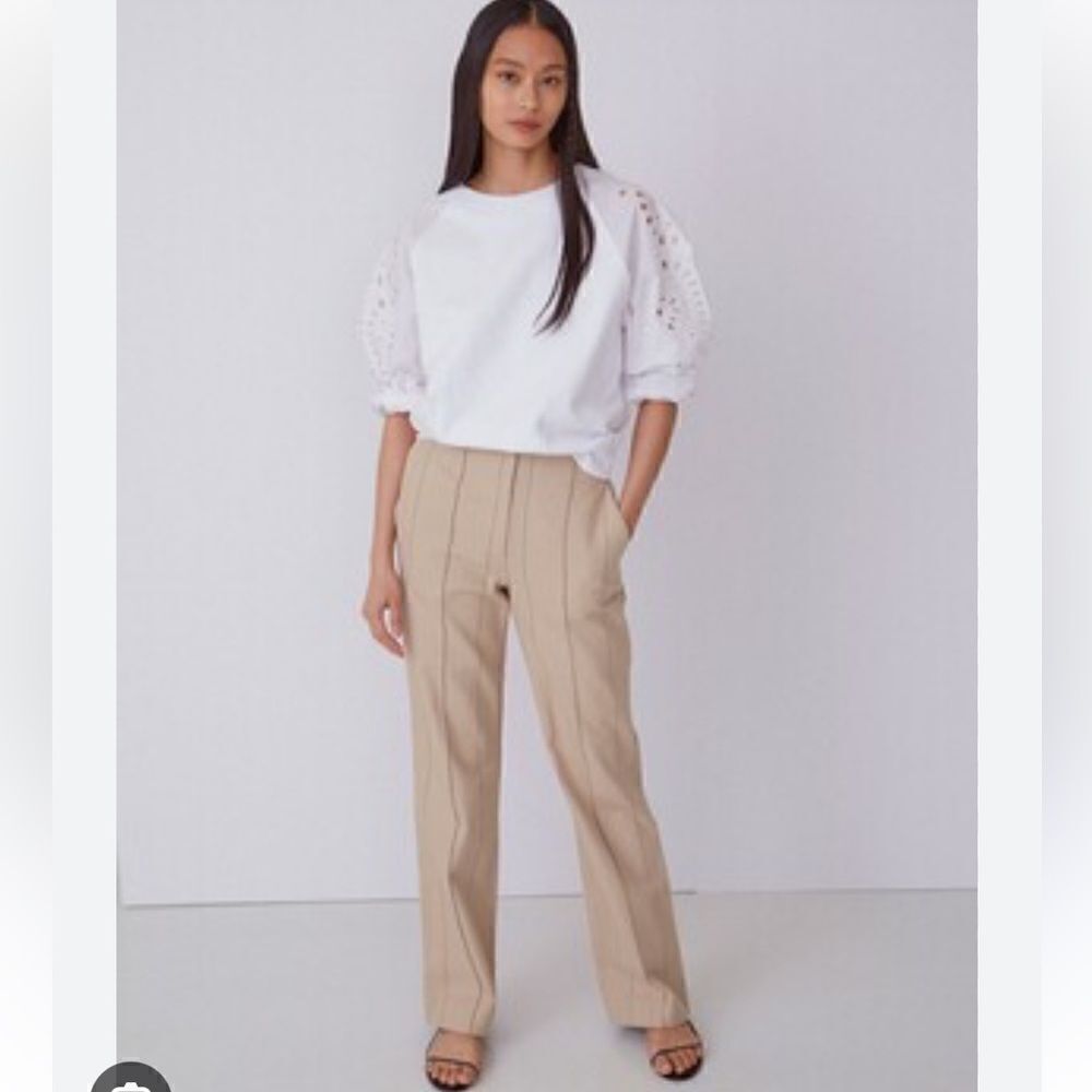 Thakoon Pinstripe High Waisted Trouser Pants  NWT Size 2